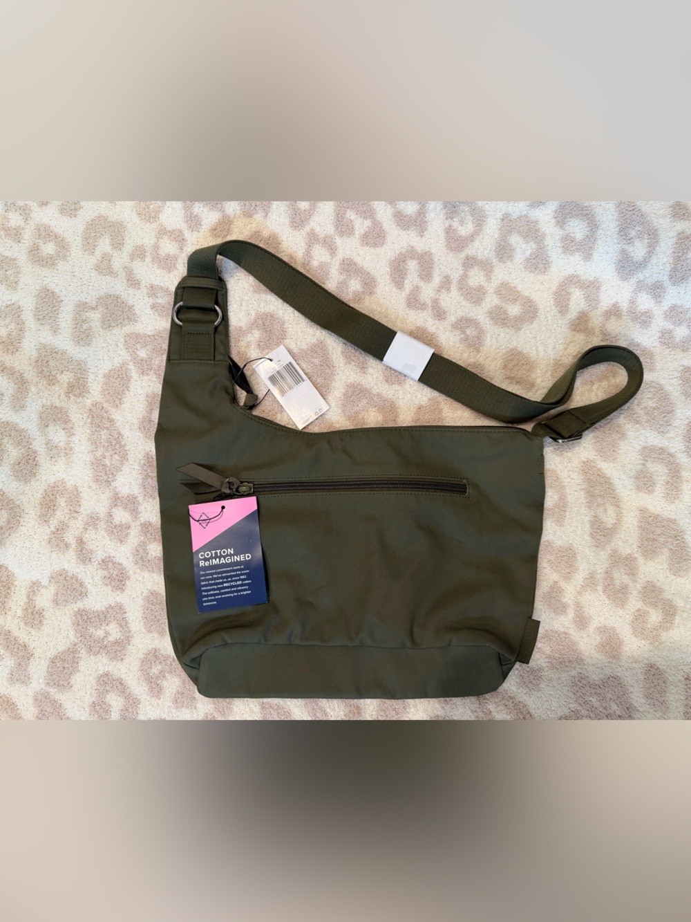 Vera Bradley Crossbody Sling Bag in Recycled Cotton - Climbing Ivy Green